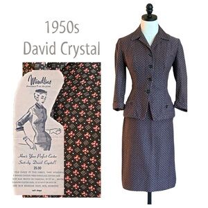 1950s Cheri Coton by David Crystal suit France
